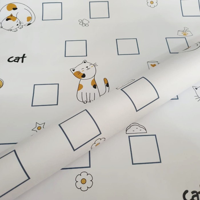 :::::::] Wallpaper Stickers Dinding motif Animasi Anak Anak Gambar kucing