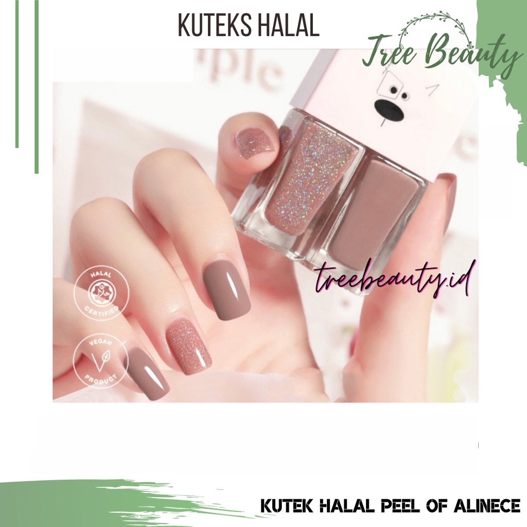 [COD] 2IN1 30 Warna Cat Kuku muslimah Gel Nail polish no peel off cat kuku