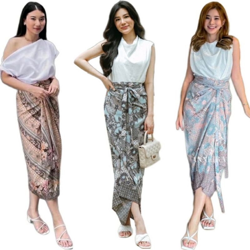 (50 Motif) Rok Batik Model Lilit Free Ring / Rok Bawahan Kebaya / Rok Serut / Rok Lilit Batik Floral Motif Terbaru Terlaris