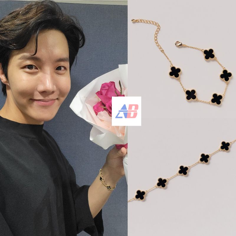 [Ready] Gelang Epino Bracelet Jhope BTS Clover Leaf Official Asmama Korea