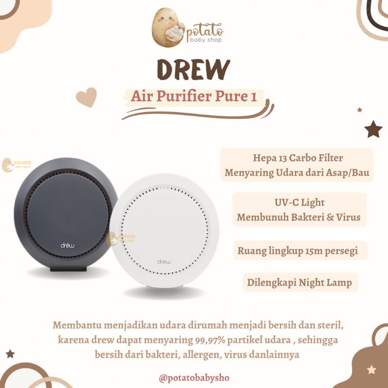 Drew Pure 1 Air Purifier Penyaring udara
