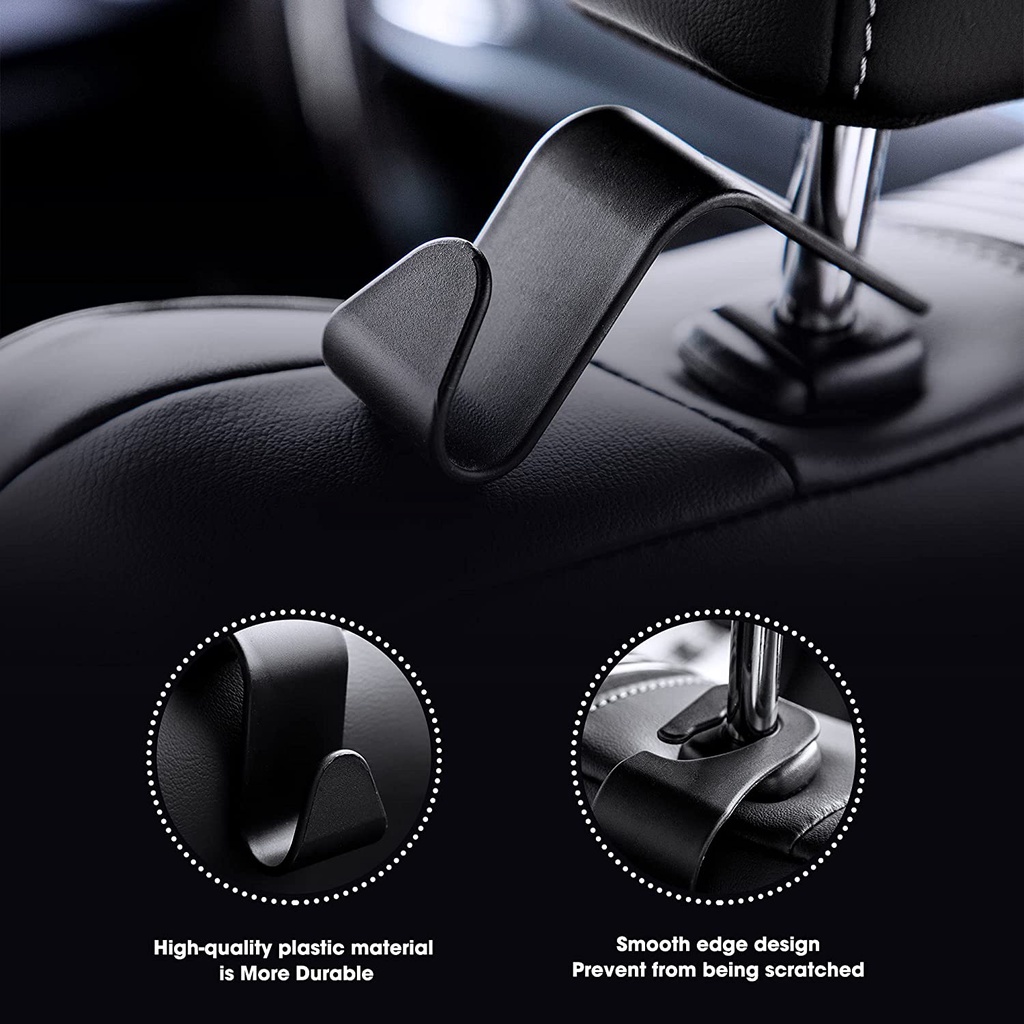 2 Pcs Car Headrest Hook Gantungan Headrest Mobil Universal Premium