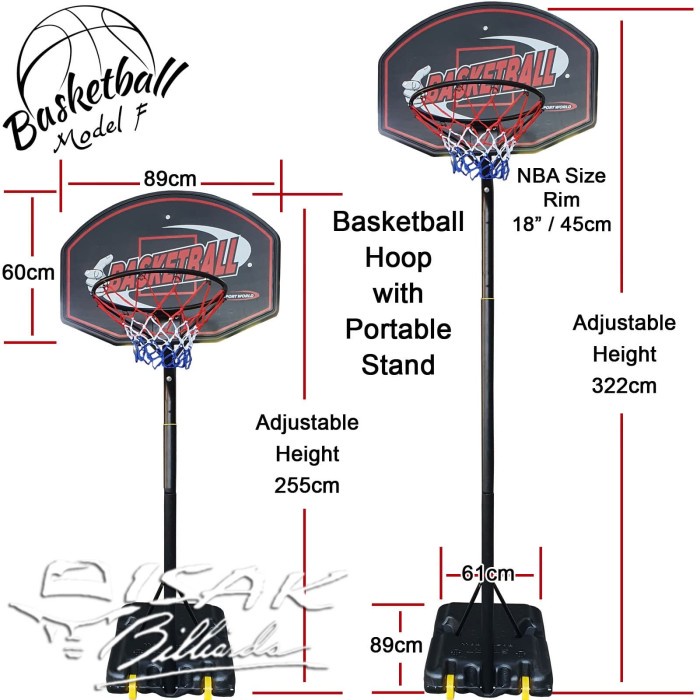 Portable Basketball Hoop F - Rim Bola Basket Ring Outdoor Indoor NBA - ipa888