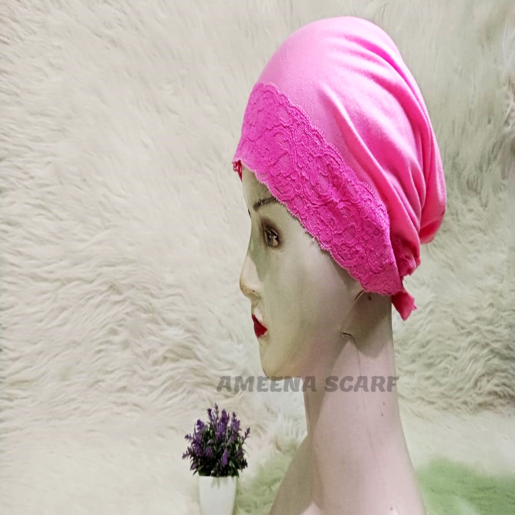 ciput dalaman kerudung/dalaman hijab/dalaman hijab renda tali belakang/dalaman kerudung 1 lusin/dala