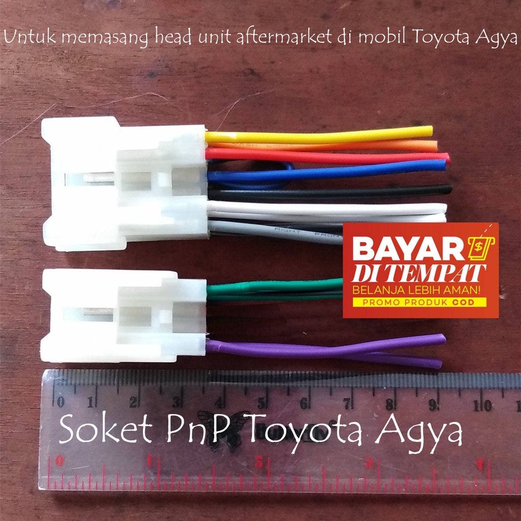 Soket Audio PNP Untuk Pasang Head Unit Aftermarket di Mobil Toyota Agya