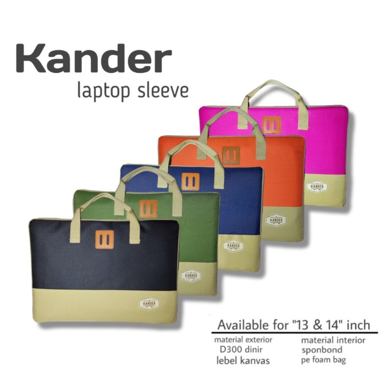 Tas Laptop Soft Case Laptop 13&quot;-14&quot; Pelindung Laptop Cover Laptop Tas Laptop KANDER OFFICIAL