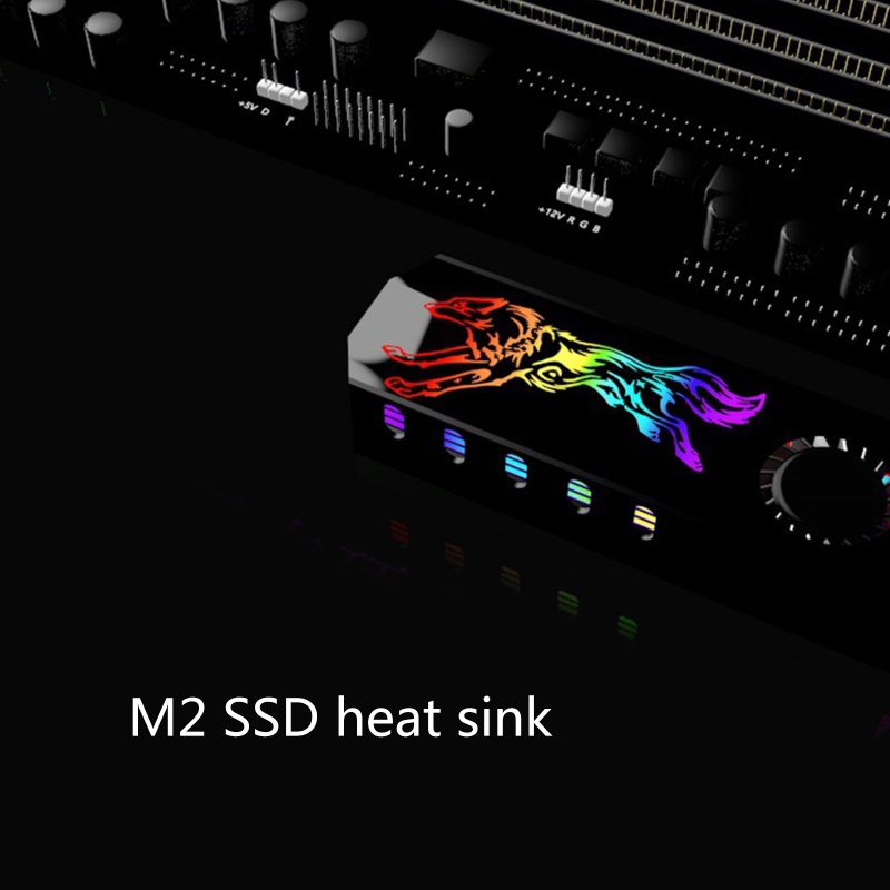 Rompi Pendingin Heatsink zzz M.2 SSD 5V ARGB M2 2280solid State Disk Hard Drive Radiator Dengan Lemak Silikon Hitam
