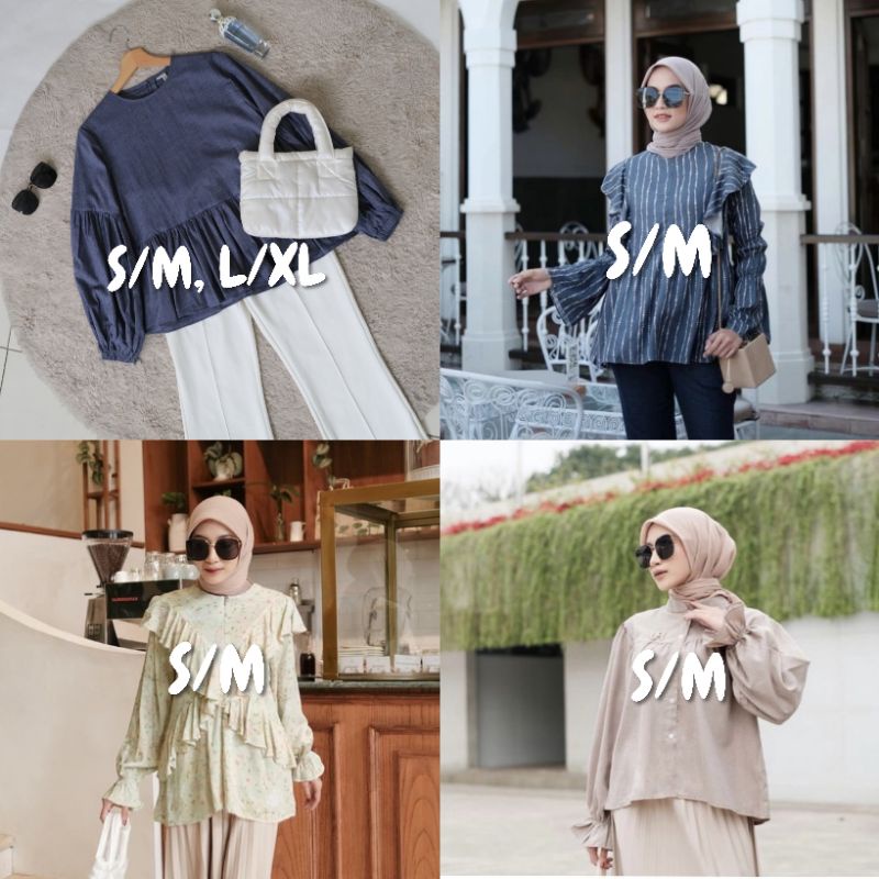 Ready  Riana, Fara, dan Summer Blouse by Vanilla Hijab