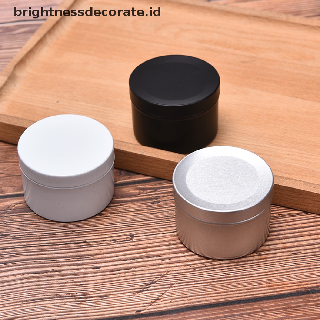 [Birth] Toples Dengan Tutup Sekat Wadah Bulat Kaleng Kosong Storage Box Jar [ID]