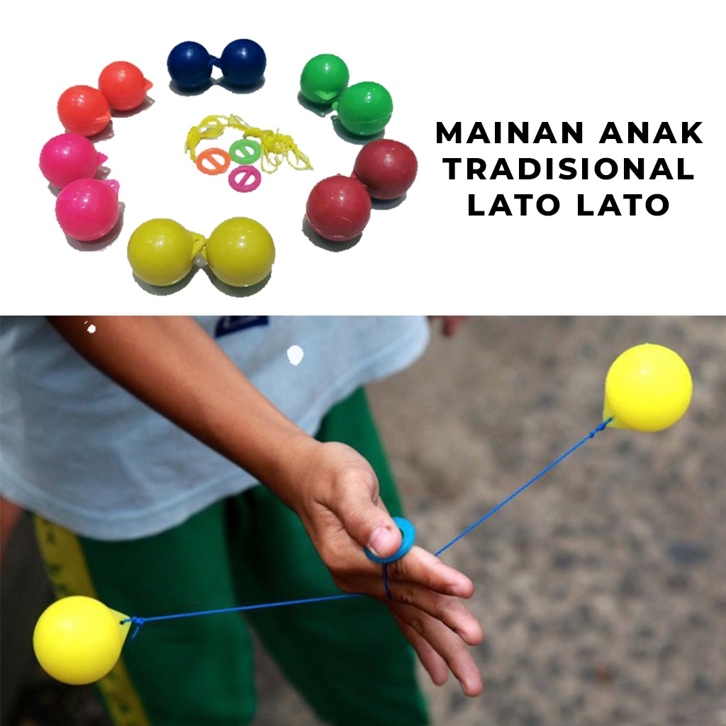 Lato Lato Mainan Anak Katto Katto Tok Tok Bola Tali Etek Etek Viral Latto Latto Mainan Jadul | GROSIRXPRESS