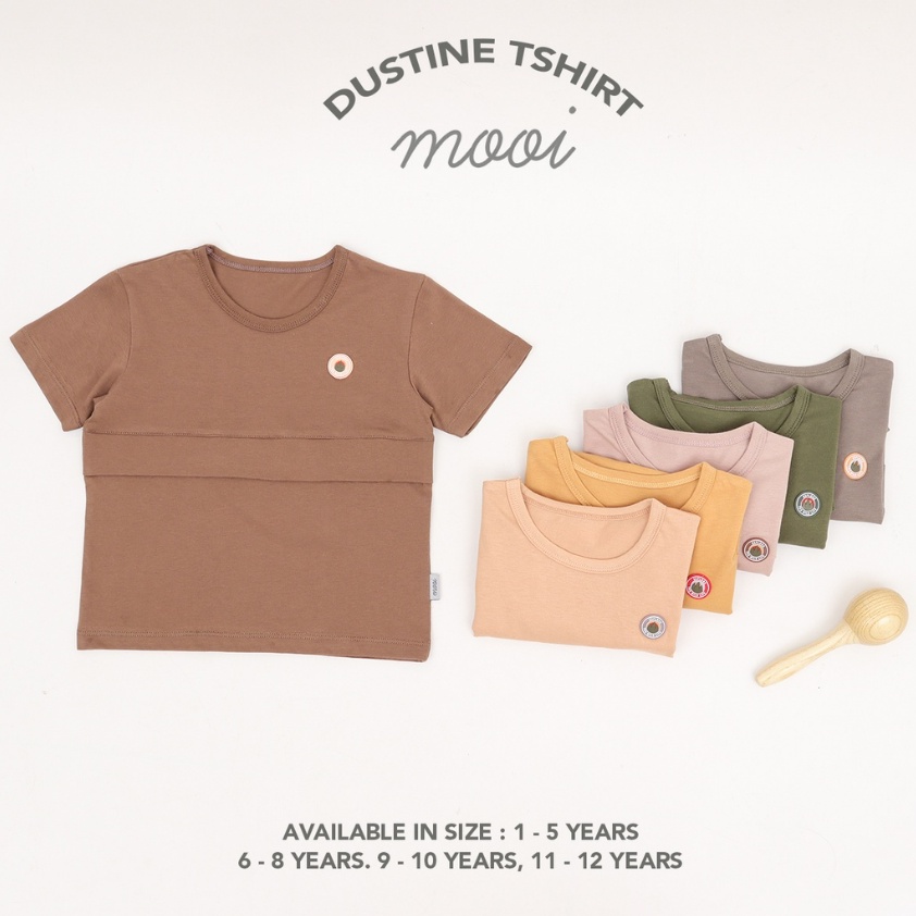 Mooi Dustine Shirt 1-5 Tahun Kaos Anak Unisex Fashion Anak CBKS