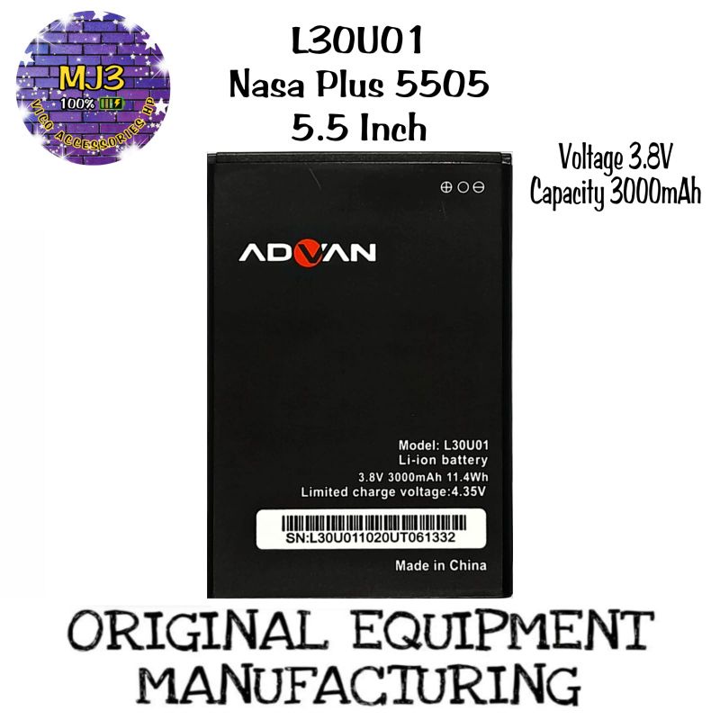 Baterai Advan L30U01 NASA PLUS 5505 5.5 INCHI L30B01 battery batre