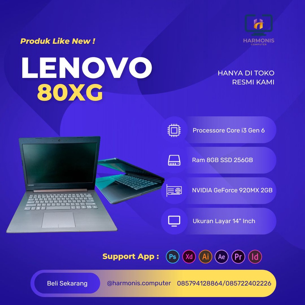 Laptop Lenovo 80XG Intel Core i3-6006U
