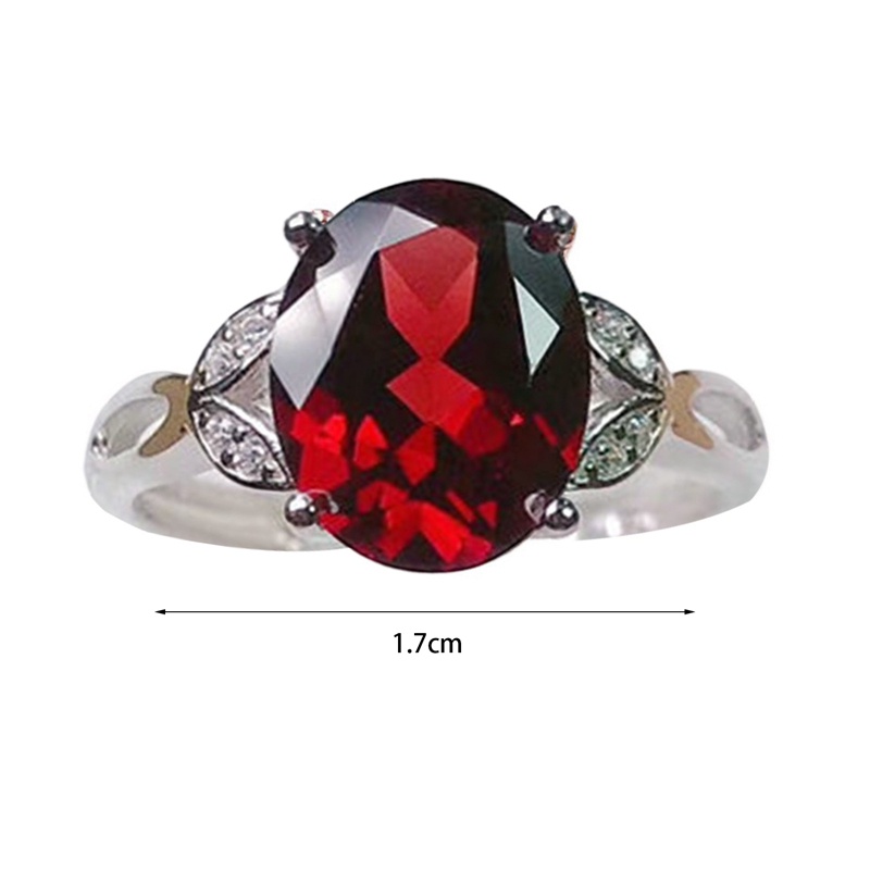 Cincin Desain Minimalis Perempuan Hias Oval Merah Cubic Zirconia Penjualan Panas Perhiasan Yang Dapat Disesuaikan Untuk Wanita Hadiah Tunangan Pernikahan