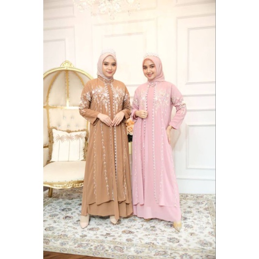 Kaftan Wanita Lebaran | Kaftan Putih Premium | Kaftan Jumbo Mewah Pesta | Kaftan Premium Import | Ka