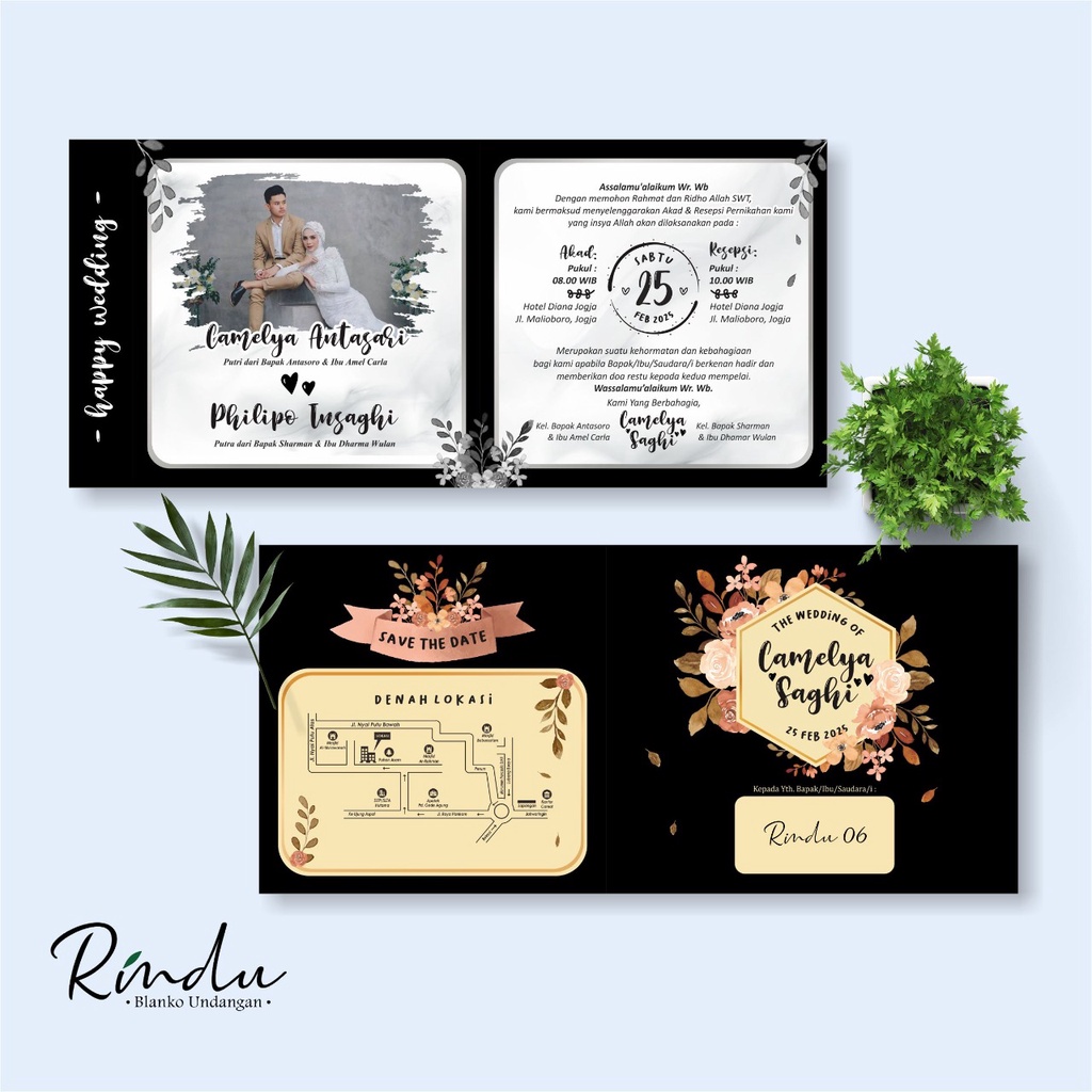 Kartu Undangan Rustic Elegan Rindu 06