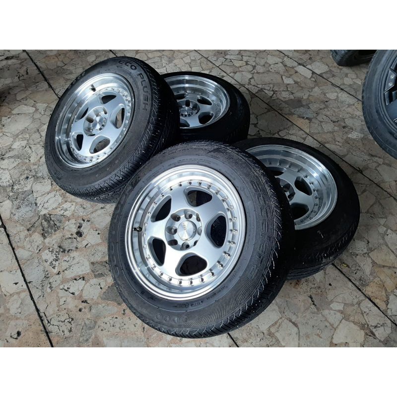 Velg Racing HSR Burn Ring 15 Lebar 7/8 Celong Pcd 4x100 dan 4x114 R15 Velg Saja