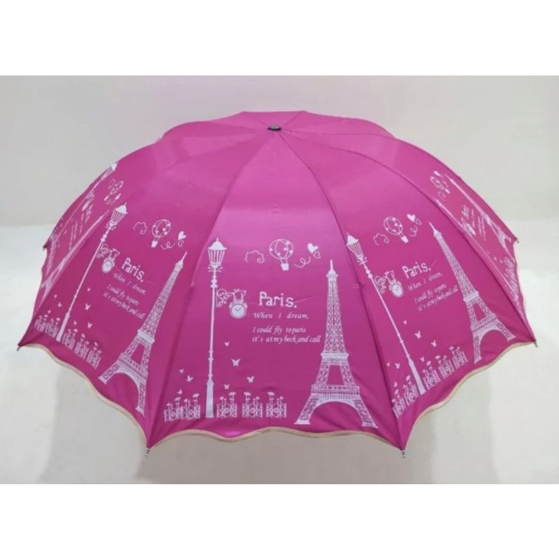 Payung 10 JARI Jumbo MASTER RAIN atau NAGOYA Motif PARIS atau SAKURA LIST KOTAK Ukuran Lebih Besar dan Kokoh Awet Premium