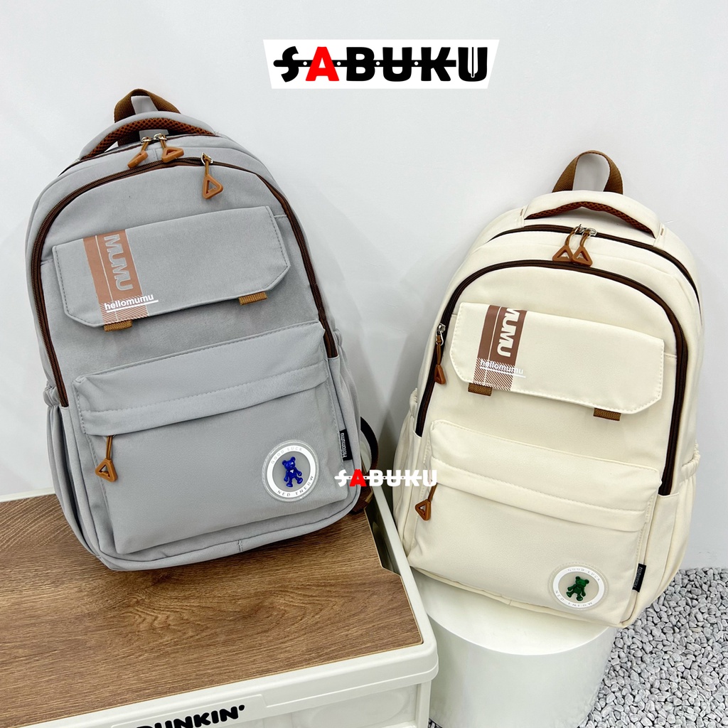 Tas Ransel Fashion Korea Style Tas Remaja Kuliah Pria Wanita Backpack Fashion Distro Tas Ransel Anak Trendy -281