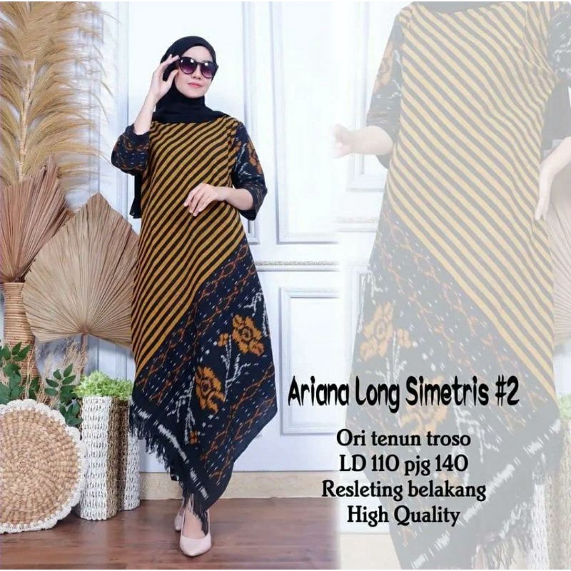Dress tenun atasan baju kerja wardrope tenun