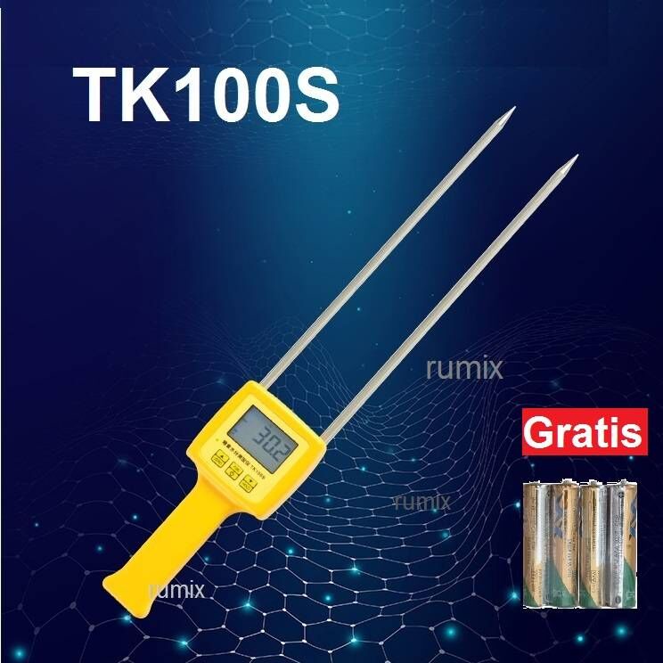 TK100S Digital Grain Moisture Meter Pengukur Kadar Air Untuk Biji/Bubuk Alat Ukur Kelembaban Beras