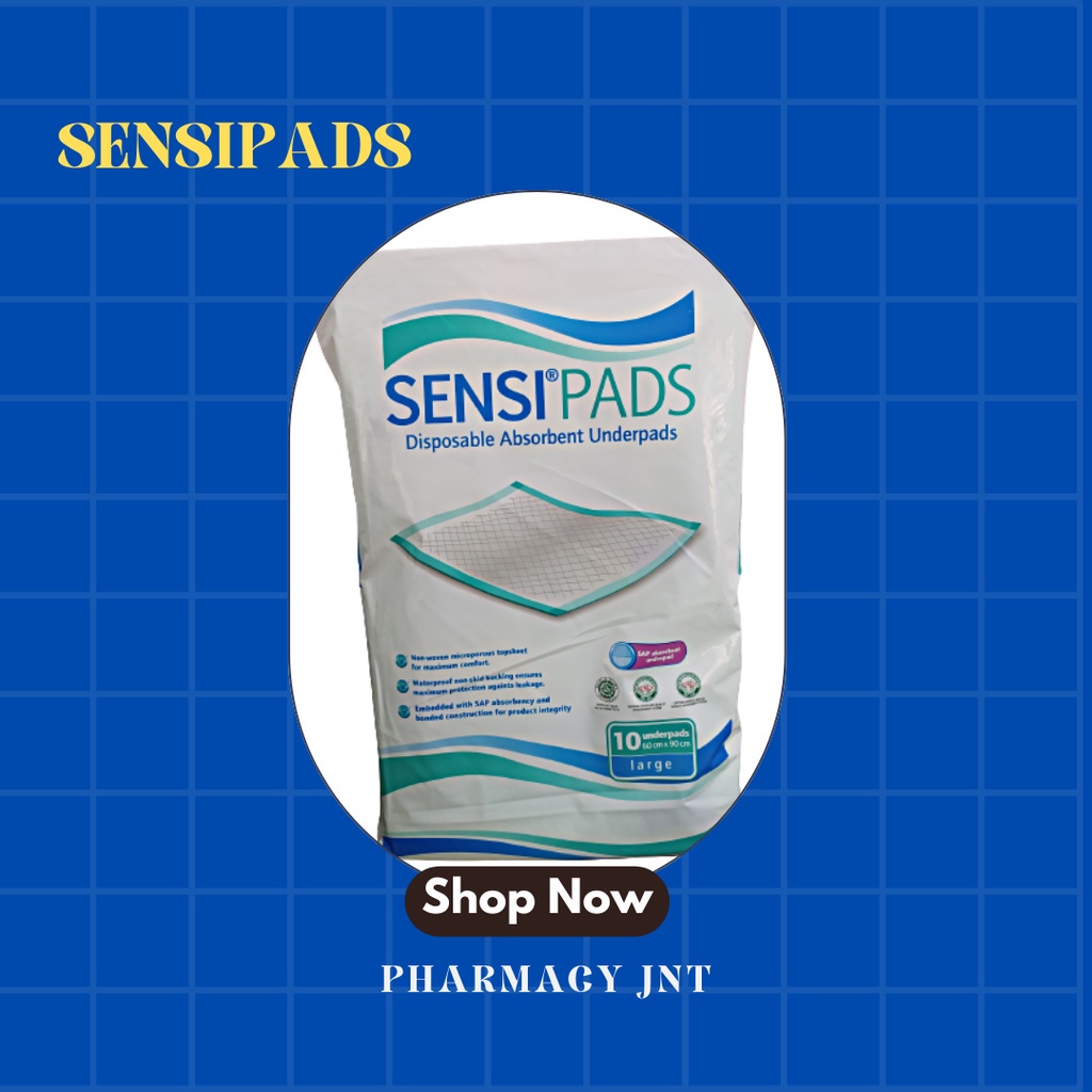 SENSIPADS UNDERPADS 10 LEMBAR / PERLAK PENYERAP ANTI BOCOR