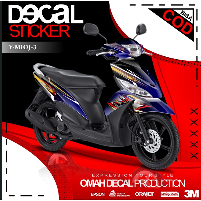 DECAL MIO J FULL BODY DEKAL STIKER MIO J YAMAHA STIKER KUALITAS TERBAIK TAHAN LAMA STIKER KEKINIAN K