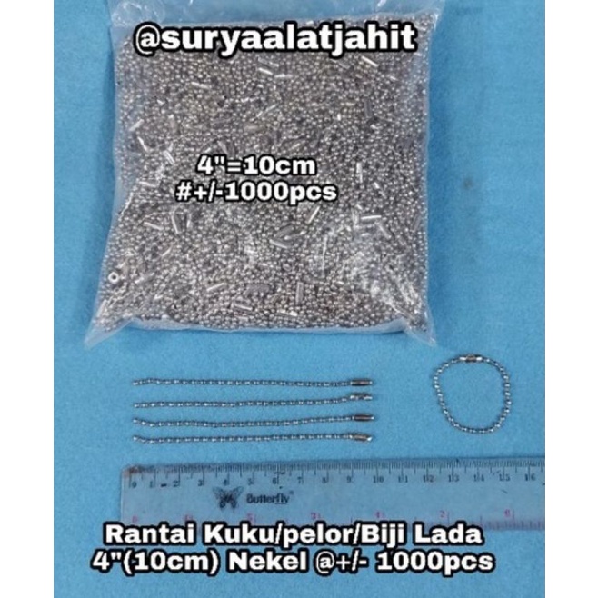 Rantai Kuku 4in/10cm Nekel @1pak =rp.105.000/1000pcs