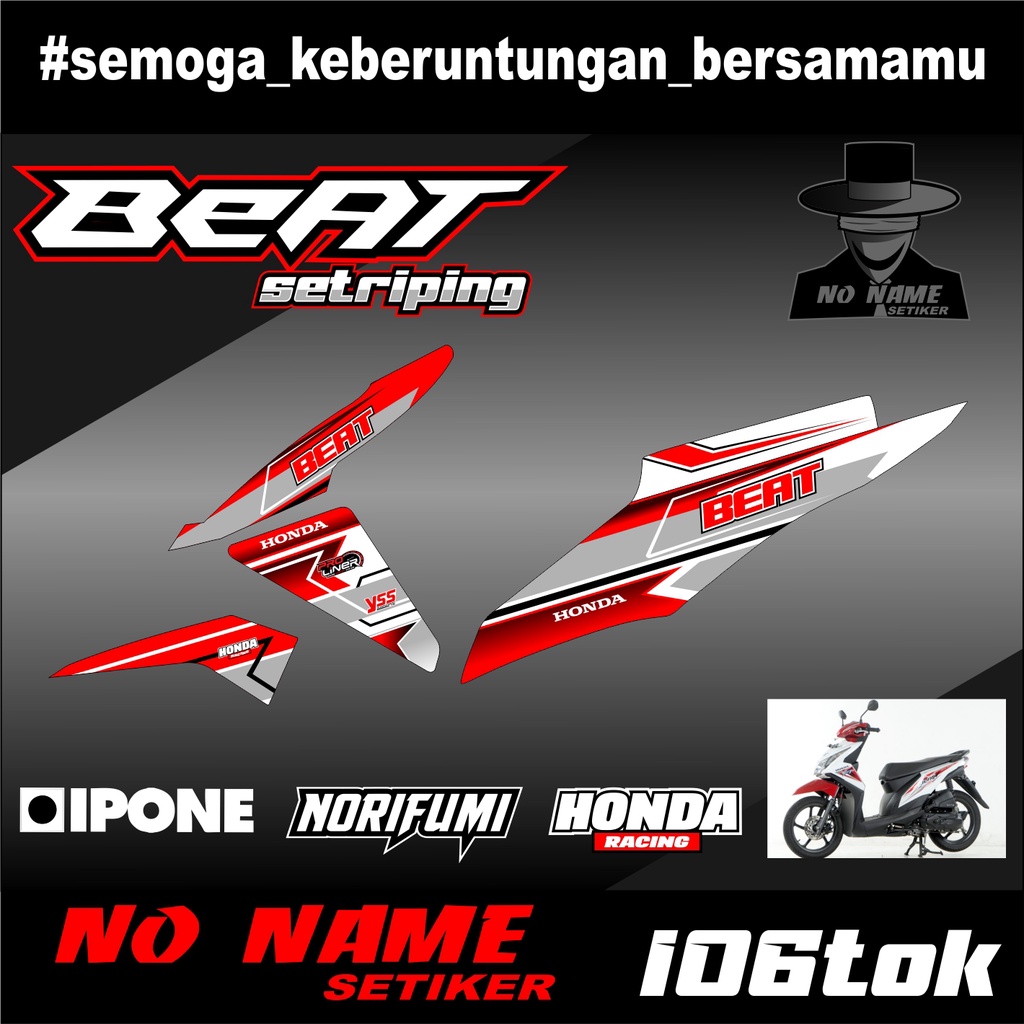 striping semi full setiker stiker beat fi (106tok) 2013-2015 variasi stiker motor honda setriping beat