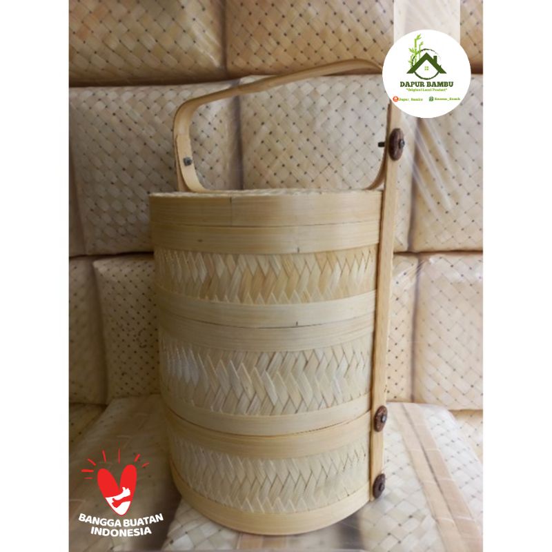 RANTANG BAMBU/RANTANG/TENONG BAMBU/HAMPERS BAMBU/RANTANG BAMBU SUSUN 3