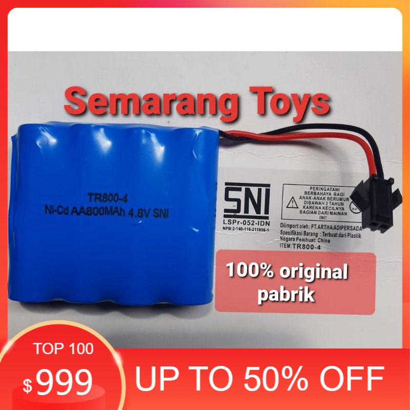 Batre cas mobil remot 4.8v 800Mah rangkaian 4 baterai charger rc soket hitam battery remot controle