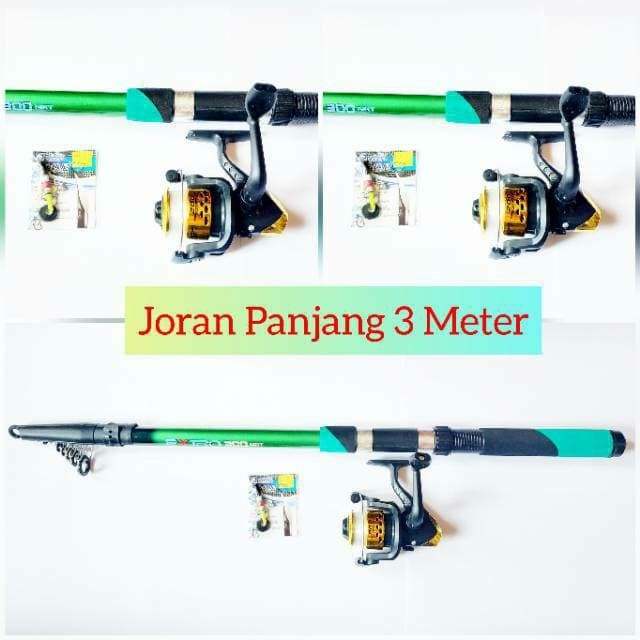 Pancing Set Pancing 5 Bearing Joran Panjang 3 Meter