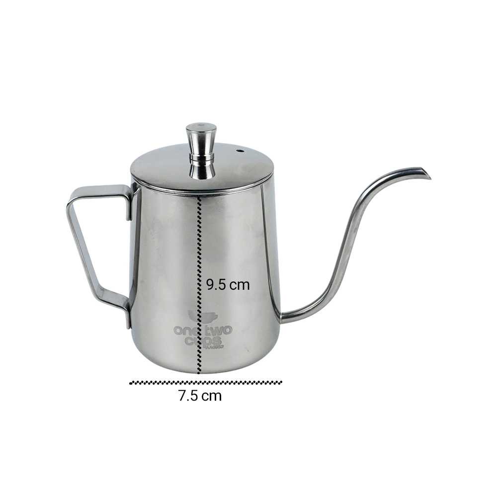One Two Cups Teko Pitcher Kopi leher angsa Teh Teapot Drip Kettle Cup Stainless Steel - AA0052