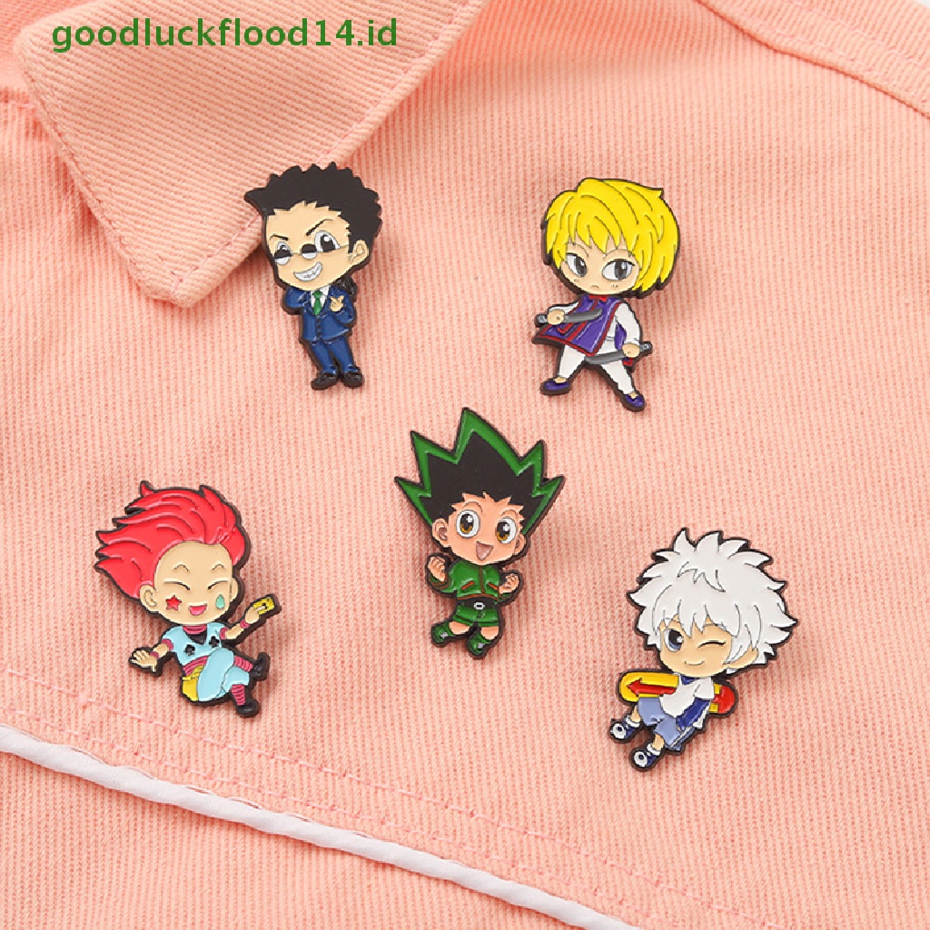 [GOOGFOUR] 5pcs/set Kartun Anime Enamel Pin Tetesan Minyak Bros Pin Denim Tas Pakaian Dekorasi [TOP]