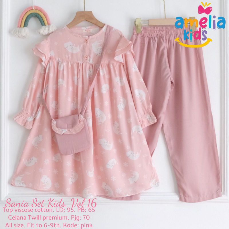 SANIA SET KIDS VOL 16 • Bahan Viscose Cotton [Best Seller]