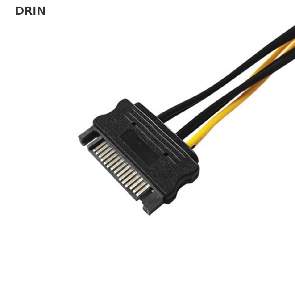 Dr 15pin SATA Male To 8pin PCI-E Kabel Power Supply Untuk Graphics Video Card vn