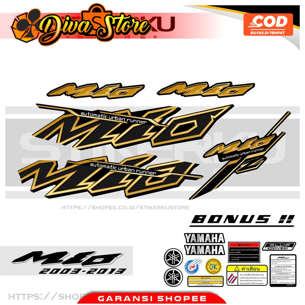 STRIPING MIO URBAN / MIO SPORTY / THAILAND / LAMA / SMILE / GARNIS / STICKER / STIKER MIO URBAN