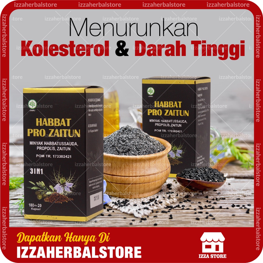 Habbat Pro Zaitun kapsul Ekstrak Minyak Habbatussauda Zaitun Dan Propolis Original