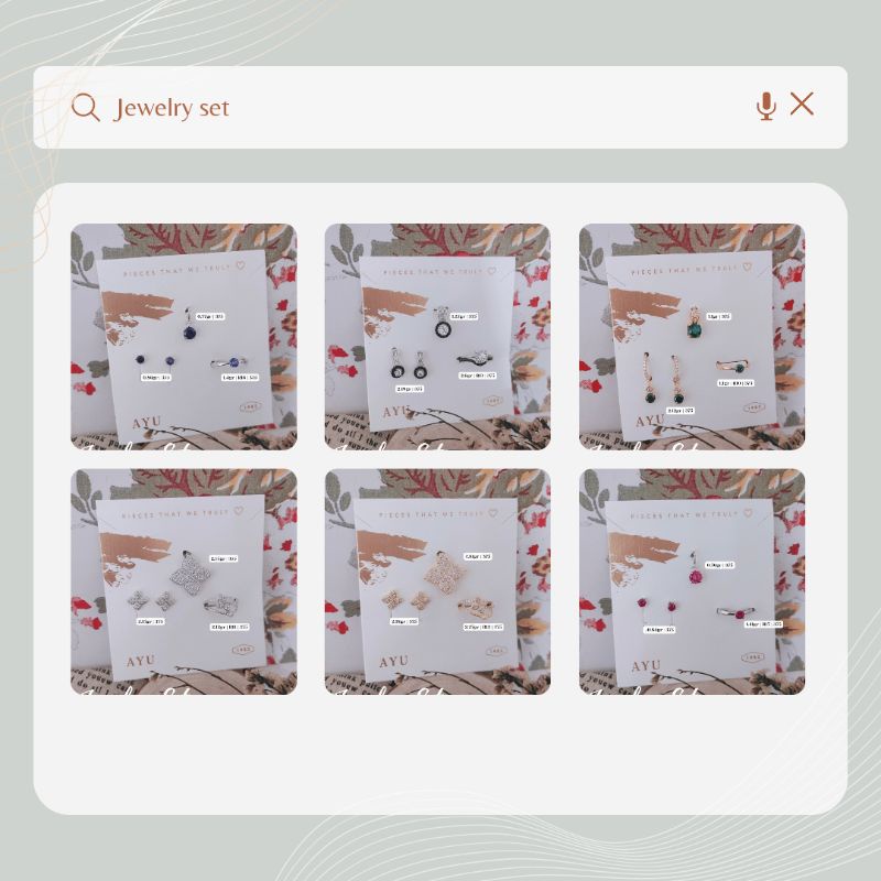 WAJIB TANYA STOK Realpic Set Perhiasan Emas Asli Kadar 375-420