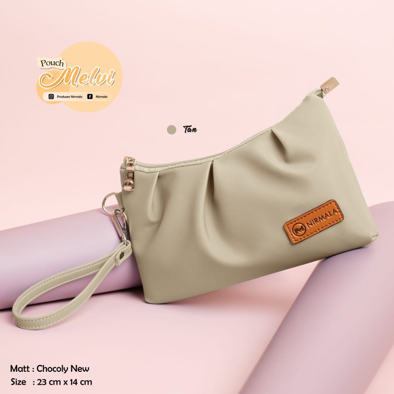 POUCH MELVI BY NIRMALA BAHAN CHOCOLY ANTI AIR PREMIUM WATERPROOF