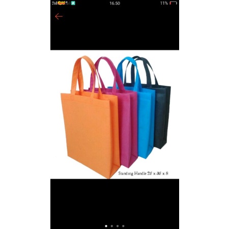 

goodiebag/tas spounbond/tas serbaguna/tas ramah lingkungan/tas sablon/ukuran Jumbo, Besar, sedang, dan kecil
