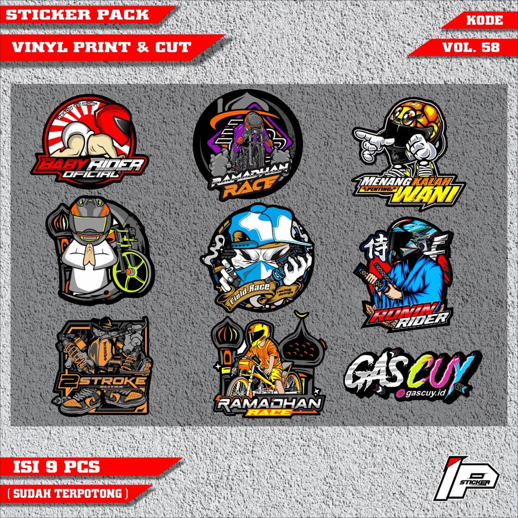 (COD) STICKER PACK DISTRO CUTTING sticker motor variasi Racing terbaru STICKER PACK DISTRO CUTTING d