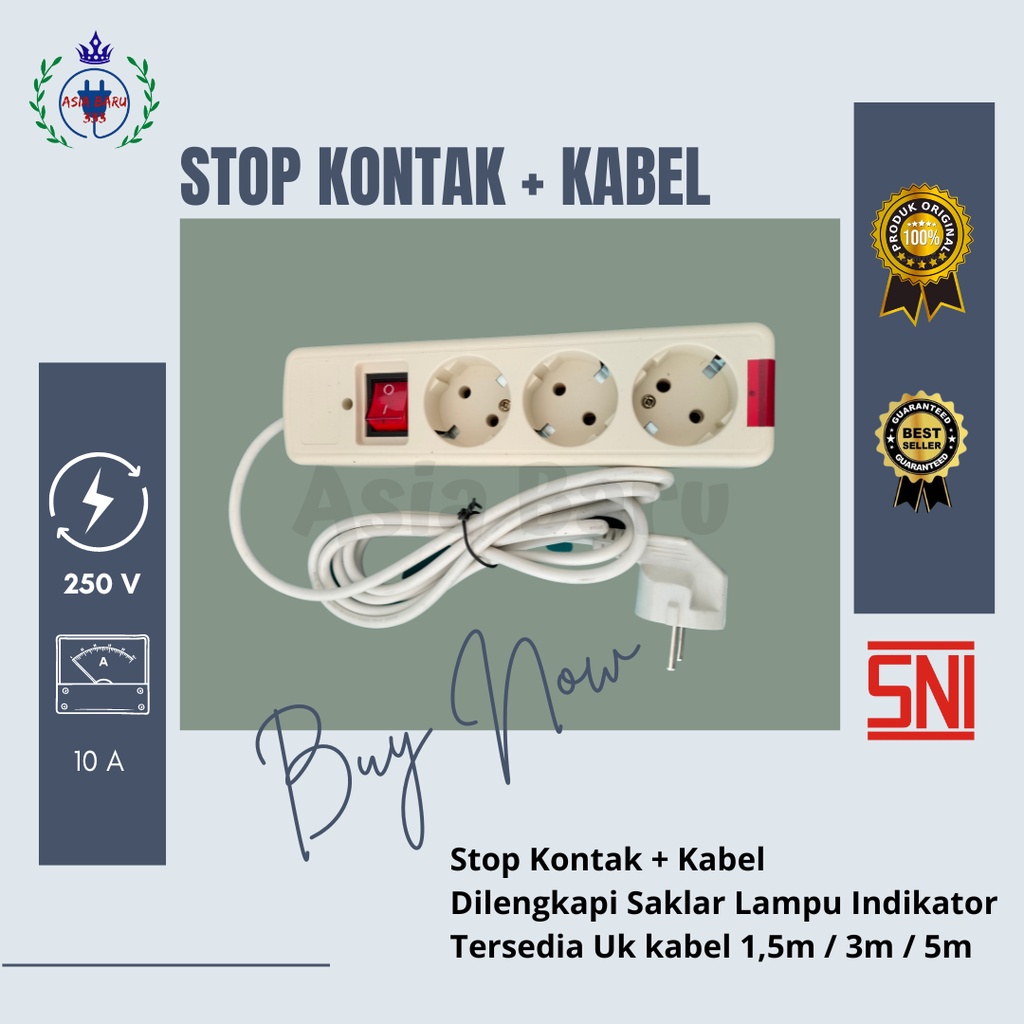 Stop Kontak + Kabel 1,5 Meter