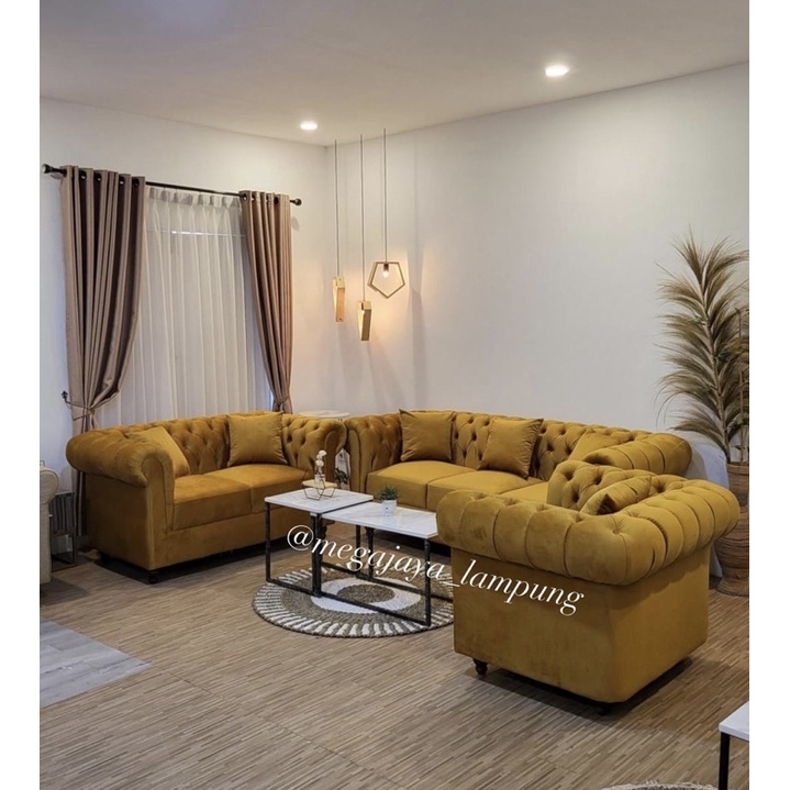 Jual megajaya furniture sofa chesterfield atau kerang Shopee Indonesia