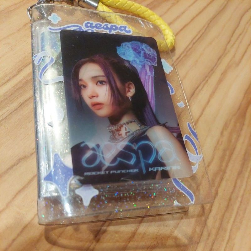 AESPA Girls Official Clear Photocard Benefit Kpop Merch Korea (Karina Rocket Puncher Version)