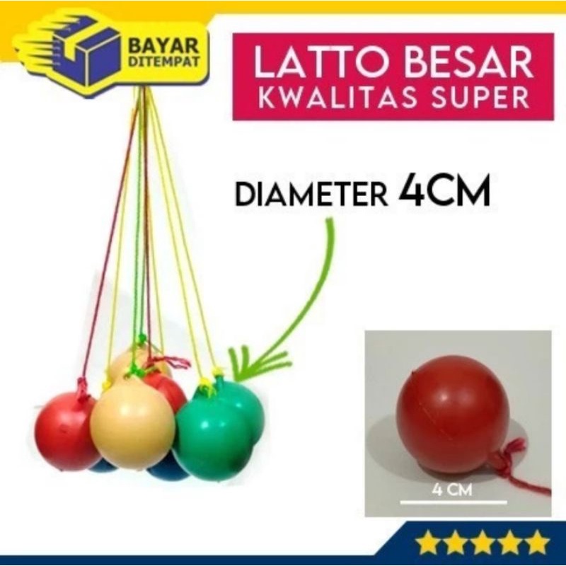 Latto Latto Lato Lato Tek Tek Etek Etek Mainan Jadul Anak Edukasi Besar Diameter 4cm Berkualitas