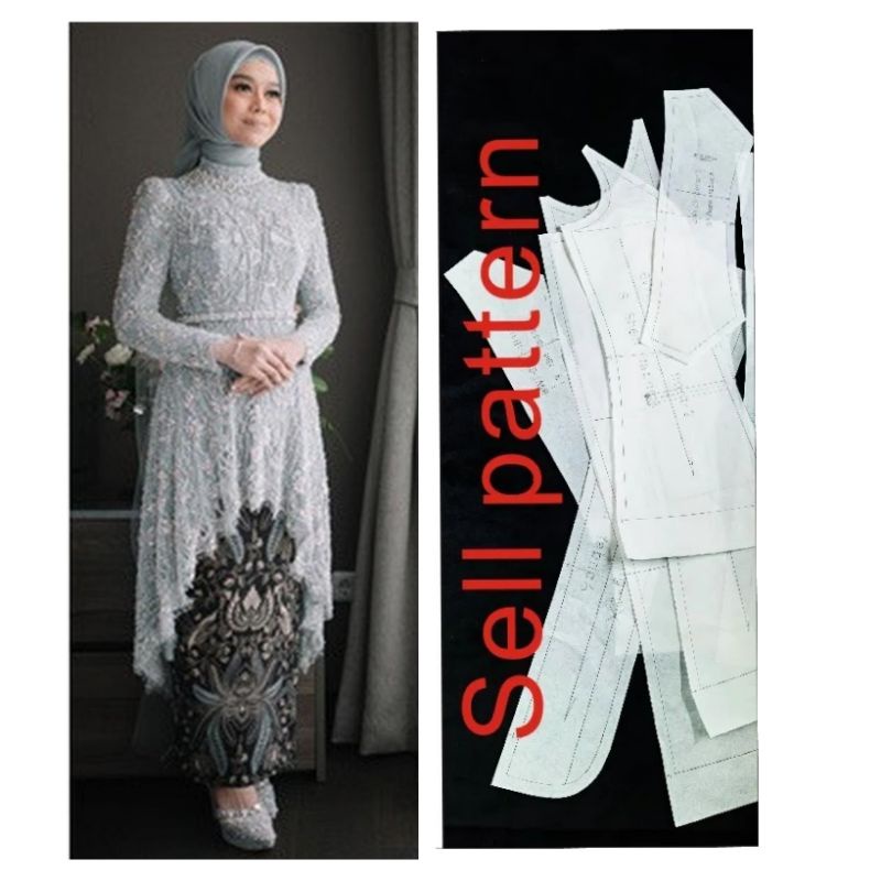 Pola Kebaya Modern Kejora Dewasa (JUAL POLA BUKAN BAJU)