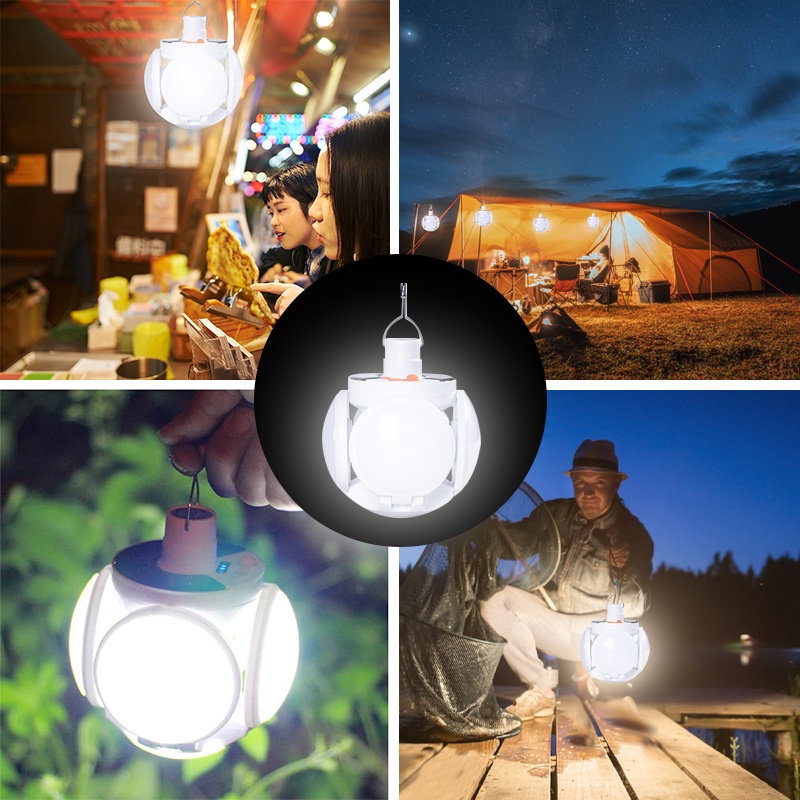 Surya USB Rechargeable Camping Light Bulb/Lampu Gantung Tenda LED Dapat Dibentuk Portabel Aksesoris Hiking Outdoor