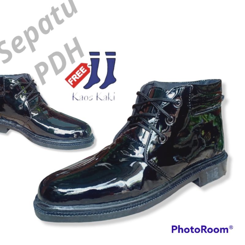 PDH TK Sepatu Kilap Pantofel Resmi PDH PDL Polisi Polri TNI Security Satpam