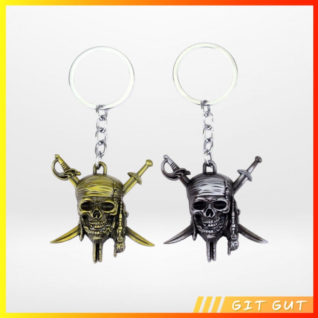 Keychain Gantungan Kunci Pirates of The Caribbean Logo Symbol